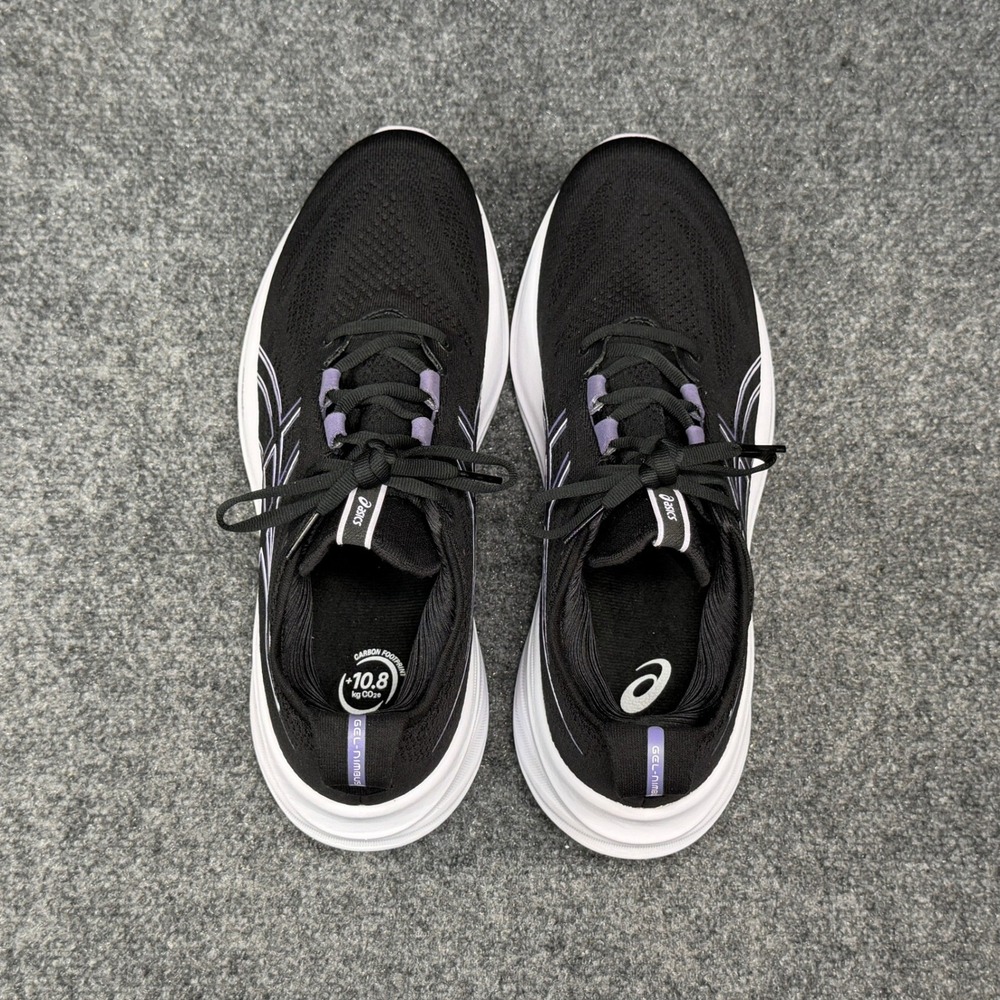 Asics Gel-Nimbus 26 Running Shoes Womens 10 Black Dusty Purple Athletic Training - Picture 9 of 13